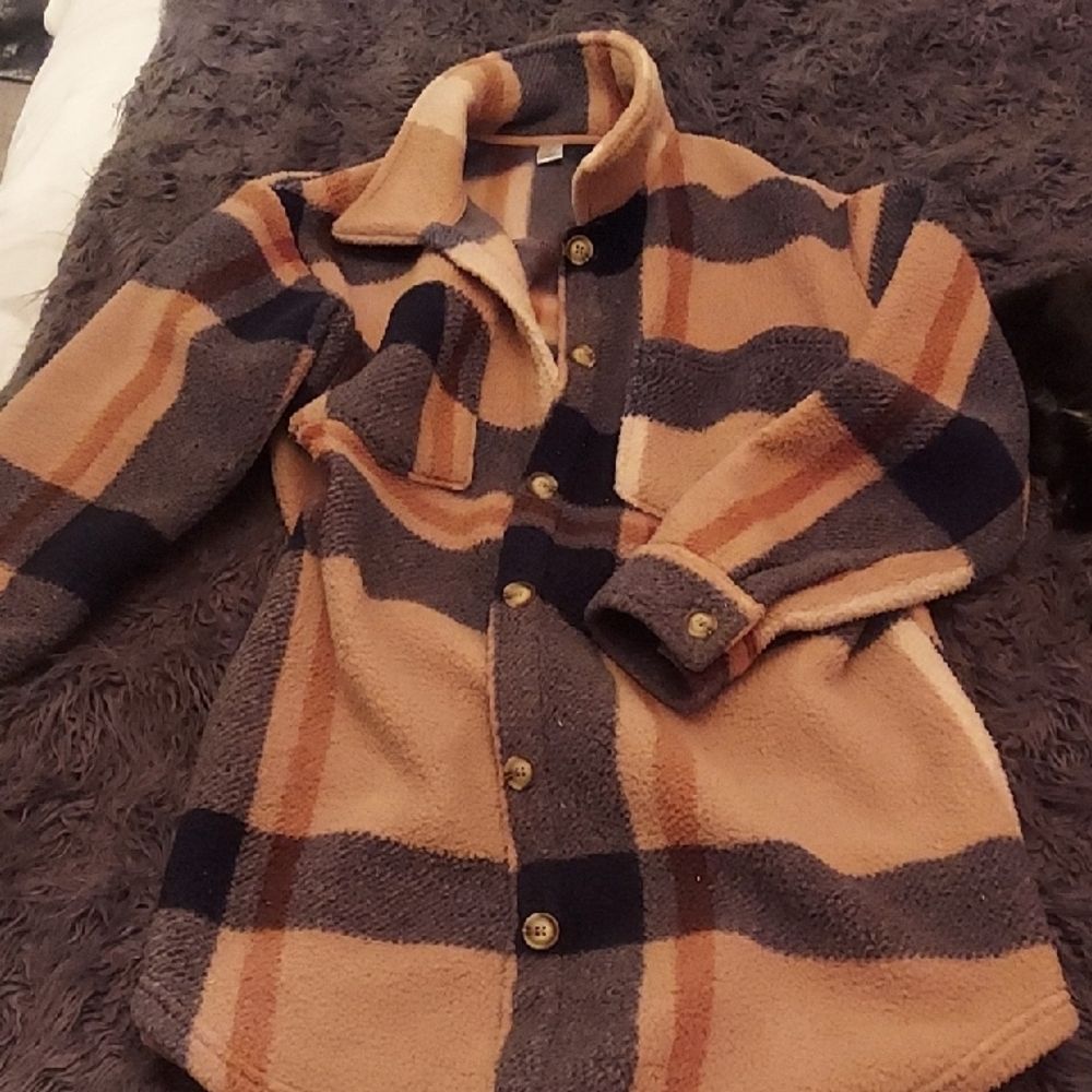Plaid Button-Up Jacket - Picture 2 of 4